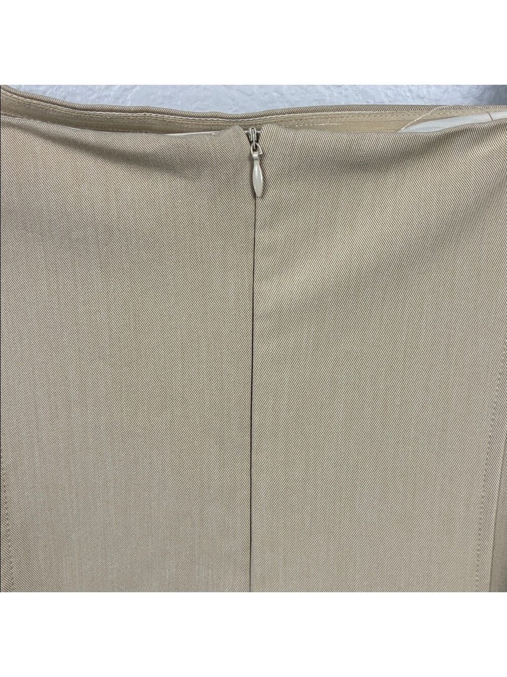 Maeve Strapless Pleated Trench Dress L Beige Mini Stretch Anthropologie NEW - Picture 9 of 11